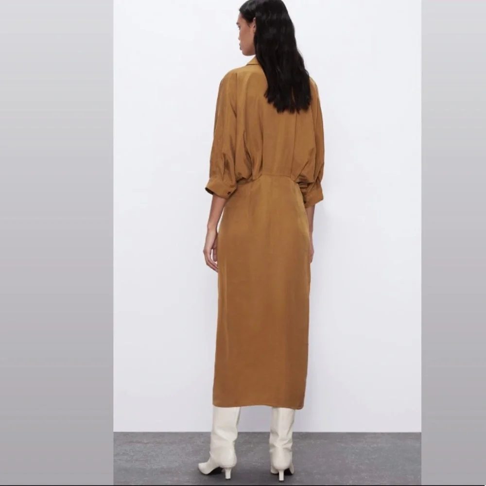 Zara Pleated Maxi Shirt Dress - Picture 10 of 12